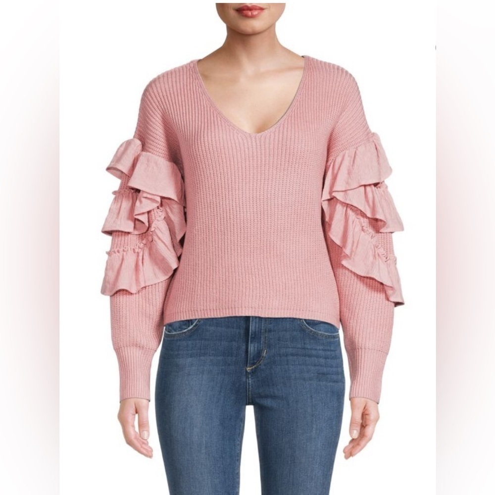 Ruffle Sleeve Sweater size S